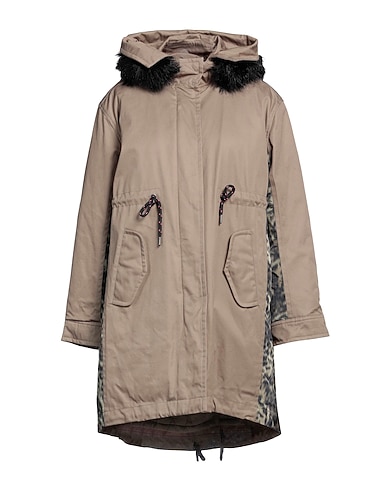 PINKO Coat Khaki 100% Cotton, Polyester, Modacrylic, Nylon