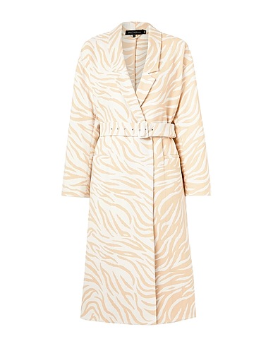 LAPOINTE Double breasted pea coat Ivory 61% Cotton, 38% Virgin Wool, 1% Nylon
