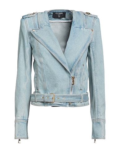 BALMAIN Denim jacket Blue 100% Cotton