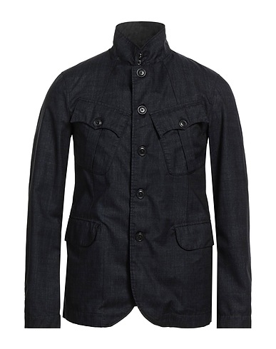 EMPORIO ARMANI for C.P. COMPANY Jacket Midnight blue 100% Wool, Polyurethane resin