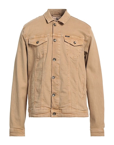 GARCIA Denim jacket Sand 98% Cotton, 2% Elastane