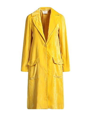 DX COLLECTION Full-length jacket Yellow 100% Polyester