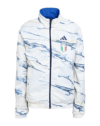 ADIDAS Jacket ITALY 2023 ANTHEM JACKET WOMENS Cream 100% Recycled polyester, Recycled polyamide