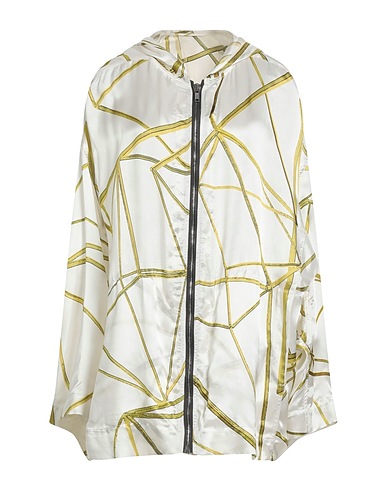 RICK OWENS Full-length jacket Ivory 100% Cupro