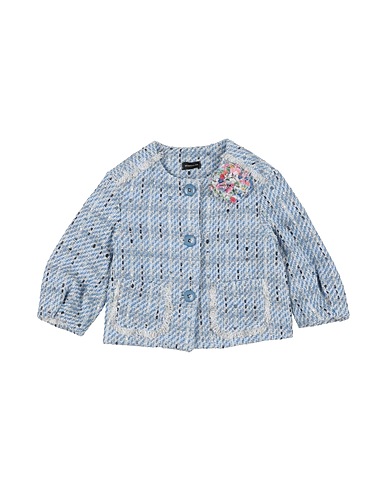 MONNALISA Jacke Hellblau 58% Baumwolle, 33% Synthetische Fasern, 4% Andere Fasern, 3% Viskose, 2% Metallfaser