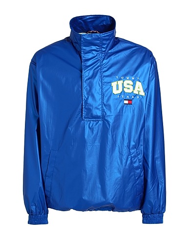 TOMMY JEANS Jacket Bright blue 50% Polyamide, 50% Polyurethane