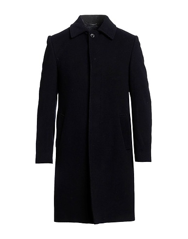 GREY DANIELE ALESSANDRINI Cappotto Blu notte 60% Lana, 15% Poliestere, 15% Acrilico, 7% Altre Fibre, 3% Elastan