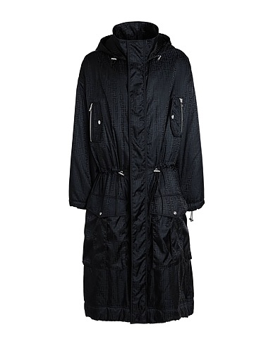 BALMAIN コート ブラック ナイロン 100%