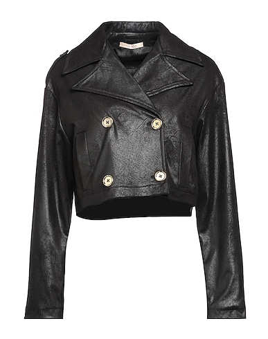 NO-NÀ Double breasted pea coat Black 90% Polyester, 10% Elastane