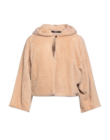 SISTE'S Teddy Coat Light brown 55% Polyester, 45% Nylon