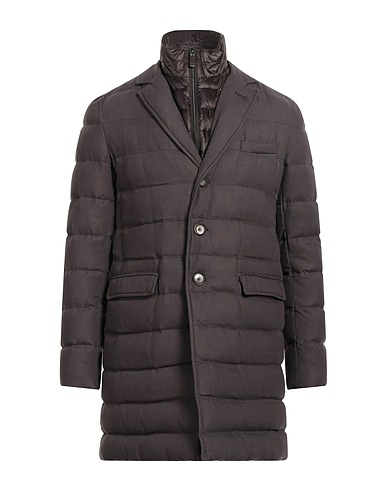 HERNO Shell jacket Brown 70% Viscose, 30% Virgin Wool, Polyurethane, Polyester