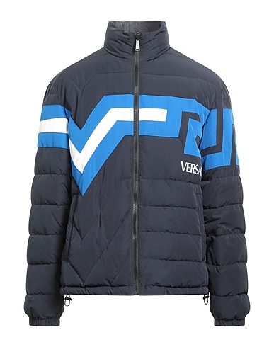 VERSACE Shell jacket Navy blue 100% Polyester