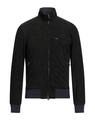 STEWART Bomber Charcoal 100% Cotton, Soft Leather, Acetate