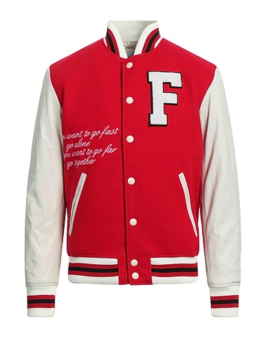 FAMILY FIRST  Milano ブルゾン レッド ポリエステル 70% / 革 30%