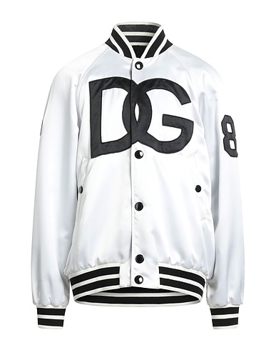 DOLCE&GABBANA Bomber White 100% Polyester, Silicone, Viscose, Cotton, Elastane