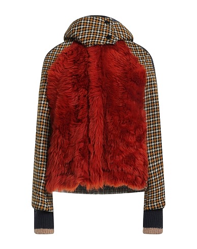 MARNI Jacke Rostrot 57% Viskose, 40% Polyamid, 3% Elastan, Lammfell, Polyester