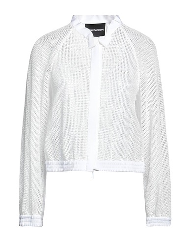 EMPORIO ARMANI Bomber White 67% Cotton, 33% Polyamide, Viscose, Polyester