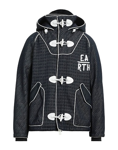 EMPORIO ARMANI Jacket Midnight blue 100% Polyester, Polyamide, Elastane, Bovine leather
