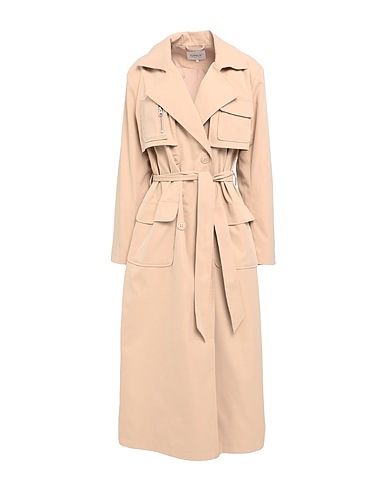 ONLY Double breasted pea coat Beige 100% Polyester