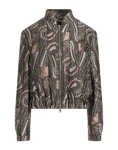 ROCHAS ブルゾン カーキ アセテート 53% / ポリエステル 18% / コットン 13% / シルク 9% / ナイロン 7%