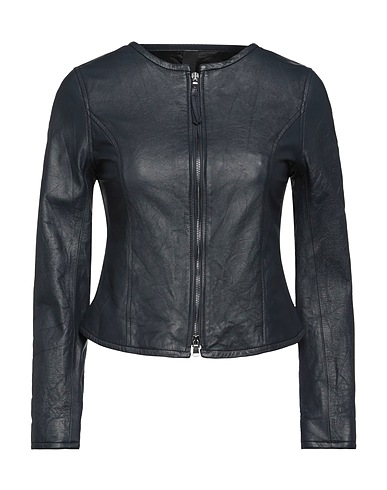 GARRETT Biker jacket Midnight blue 100% Leather
