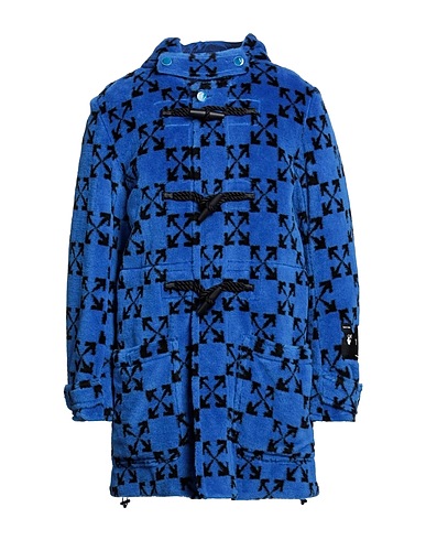 OFF-WHITE™ Teddy Coat Bright blue 48% Alpaca wool, 32% Cotton, 20% Virgin Wool