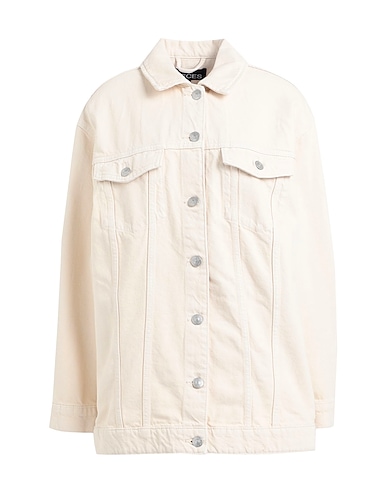 PIECES Denim jacket Cream 100% Cotton