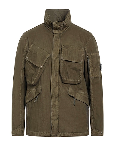 C.P. COMPANY Jacket Dark green 71% Cotton, 29% Polyamide, Polyurethane resin