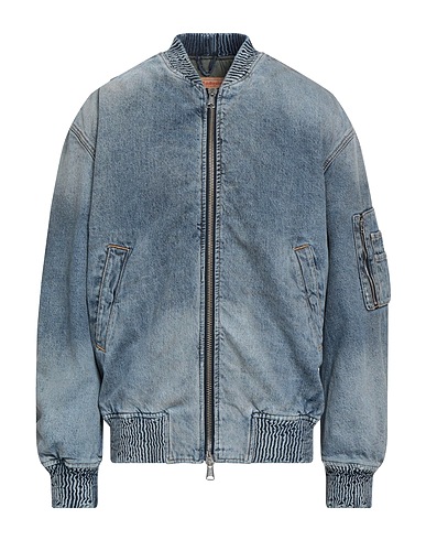 DIESEL Denim jacket Blue 80% Cotton, 20% Hemp