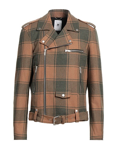 PT Torino Biker jacket Light brown 100% Virgin Wool
