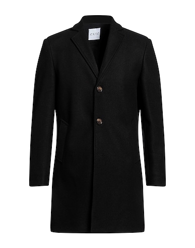 EXTE Cappotto Nero 70% Poliestere, 20% Lana, 10% Viscosa