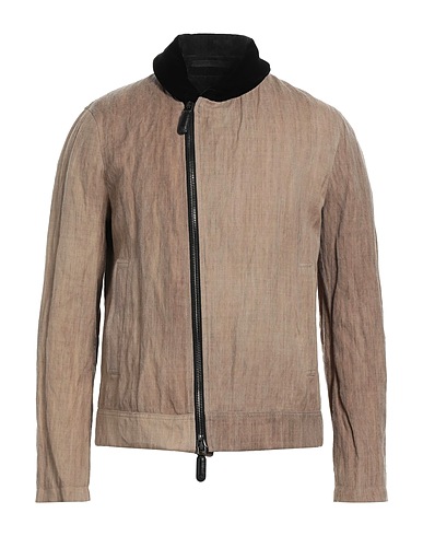 GIORGIO ARMANI Jacket Light brown 92% Wool, 8% Metallic fiber