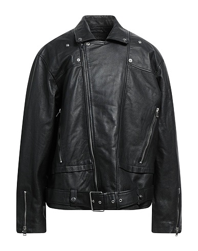 BOLONGARO TREVOR Biker jacket Black 100% Sheepskin