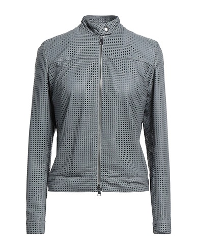 GIORGIO BRATO Biker jacket Grey 100% Soft Leather