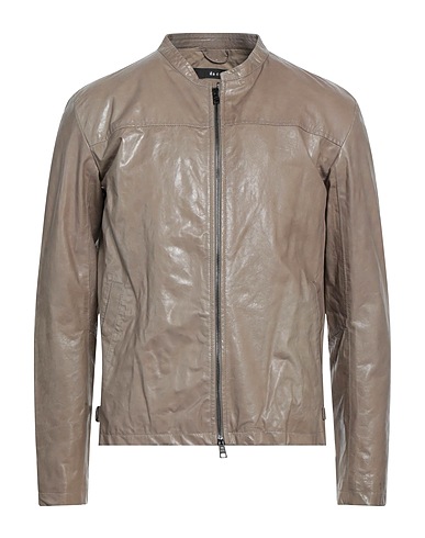 DACUTE Biker jacket Taupe 100% Ovine leather