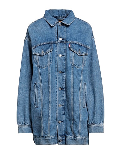 GANNI x LEVI'S Giubbotto jeans Blu 77% Cotone, 23% Canapa