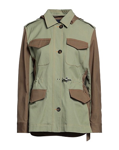 FAY Jacket Military green 99% Cotton, 1% Elastane