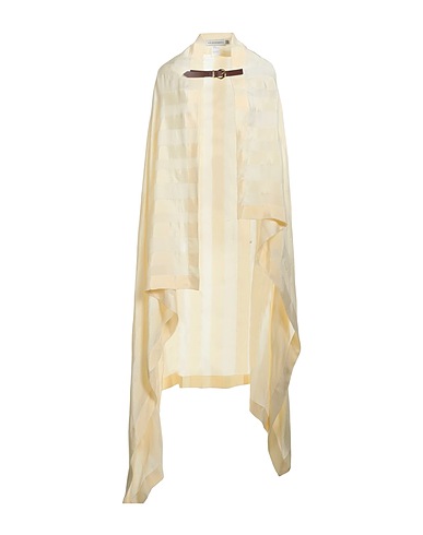 RUSLAN BAGINSKIY Cloak Ivory 100% Cotton, Leather
