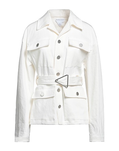BOTTEGA VENETA Jacket Ivory 97% Linen, 3% Elastane