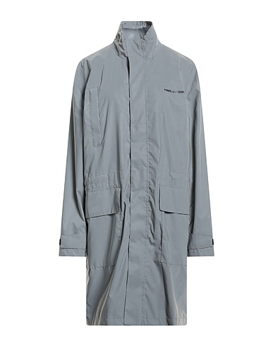 KARL LAGERFELD Full-length jacket Grey 83% Polyamide, 12% Polyester, 5% Elastane