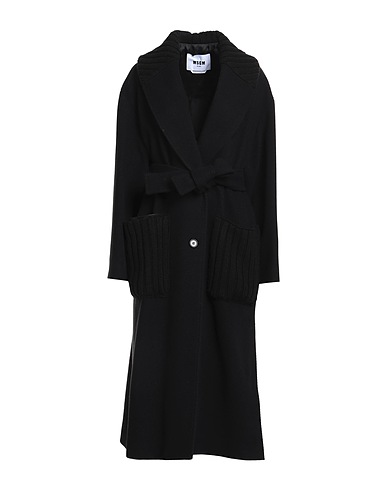 MSGM Coat Black 75% Virgin Wool, 25% Polyamide