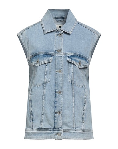 GARCIA Denim jacket Blue 74% Cotton, 25% Recycled cotton, 1% Elastane