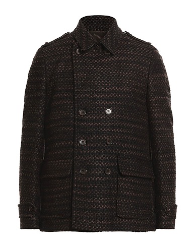 CC COLLECTION CORNELIANI Cappotto Testa di moro 54% Lana Vergine, 15% Acrilico, 14% Poliammide, 13% Lana di alpaca, 4% Altre Fibre