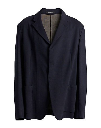 EMPORIO ARMANI Blazer Navy 96% Virgin Wool, 3% Elastane, 1% Polyamide