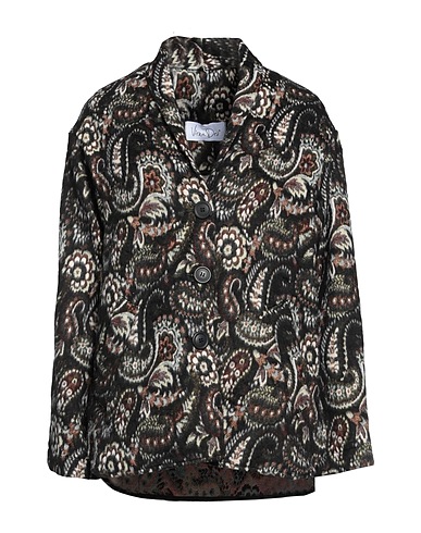 VIRNA DRÒ Mantel Schwarz 40% Baumwolle, 34% Polyester, 18% Acryl, 8% Andere Fasern