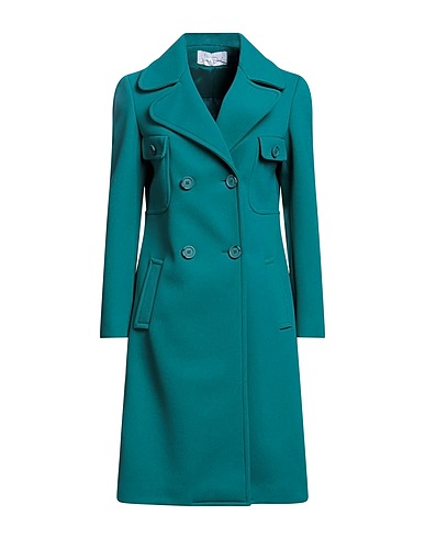 VIRNA DRÒ Coat Deep teal 87% Polyester, 10% Polyurethane, 3% Elastane