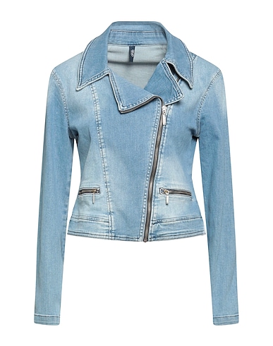 LIU •JO Denim jacket Blue 89% Cotton, 8% Polyester, 3% Elastane