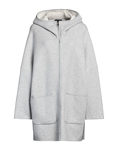 AGNONA Coat Light grey 100% Cashmere, Viscose, Cotton