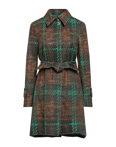 VIRNA DRÒ Full-length jacket Brown 75% Wool, 25% Polyamide