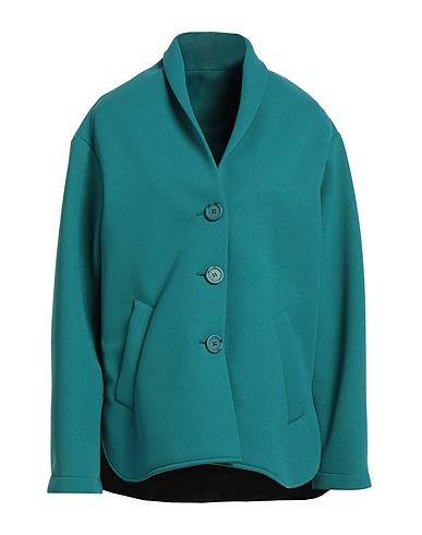 VIRNA DRÒ Cappotto Verde petrolio 87% Poliestere, 10% Poliuretano, 3% Elastan